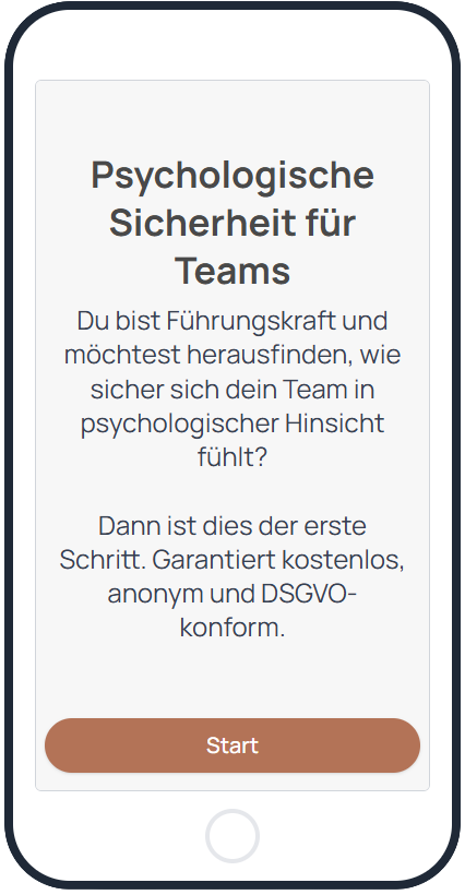 Startbildschirm des Onlinekurses: Psychologische Sicherheit für Teams